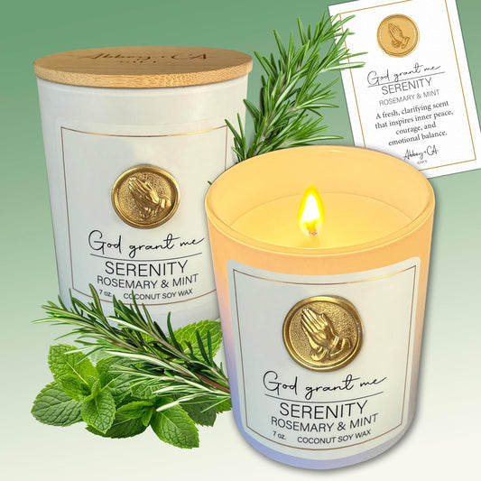 Serenity - Rosemary & Mint - Scentspirations Candle Collection