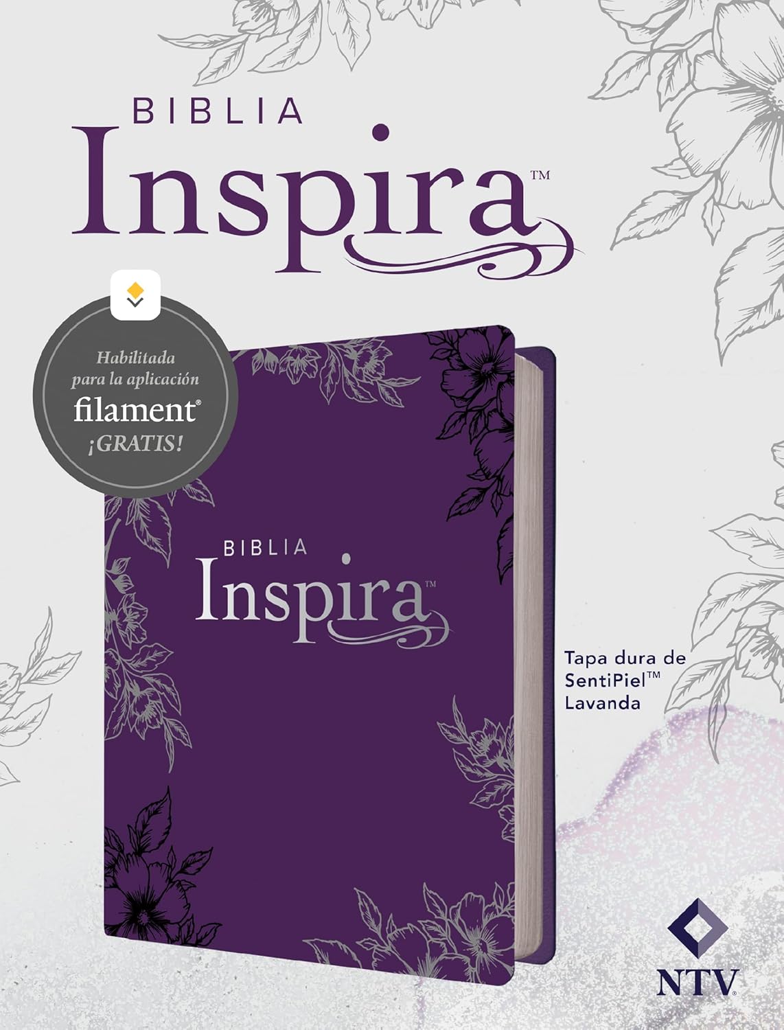Biblia Inspira NTV con Filament (Tapa dura de SentiPiel, Lavanda) (Spanish Edition) Imitation Leather