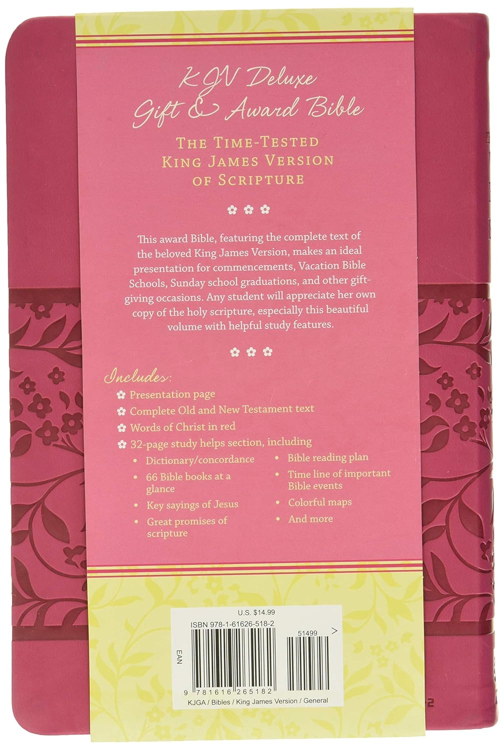 KJV Deluxe Gift & Award Bible (DiCarta Pink) (King James Bible) Imitation Leather