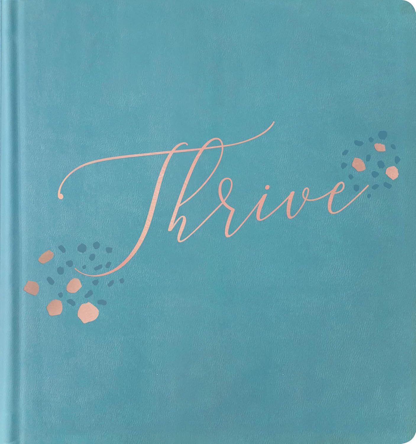 NLT THRIVE Creative Journaling Devotional Bible (Hardcover LeatherLike, Teal Blue with Rose Gold)