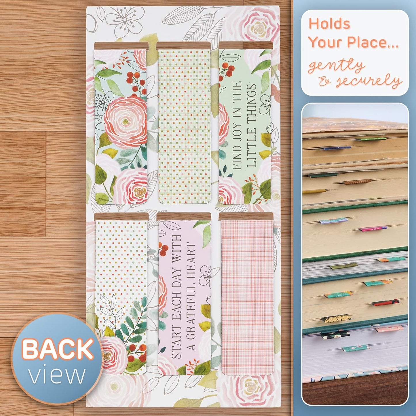 With Love Inspirational Women's Magnetic Bookmark Set for Books, Bibles, & Fridges.