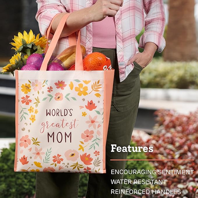 World's Greatest Mom Non-woven Coated Tote Bag