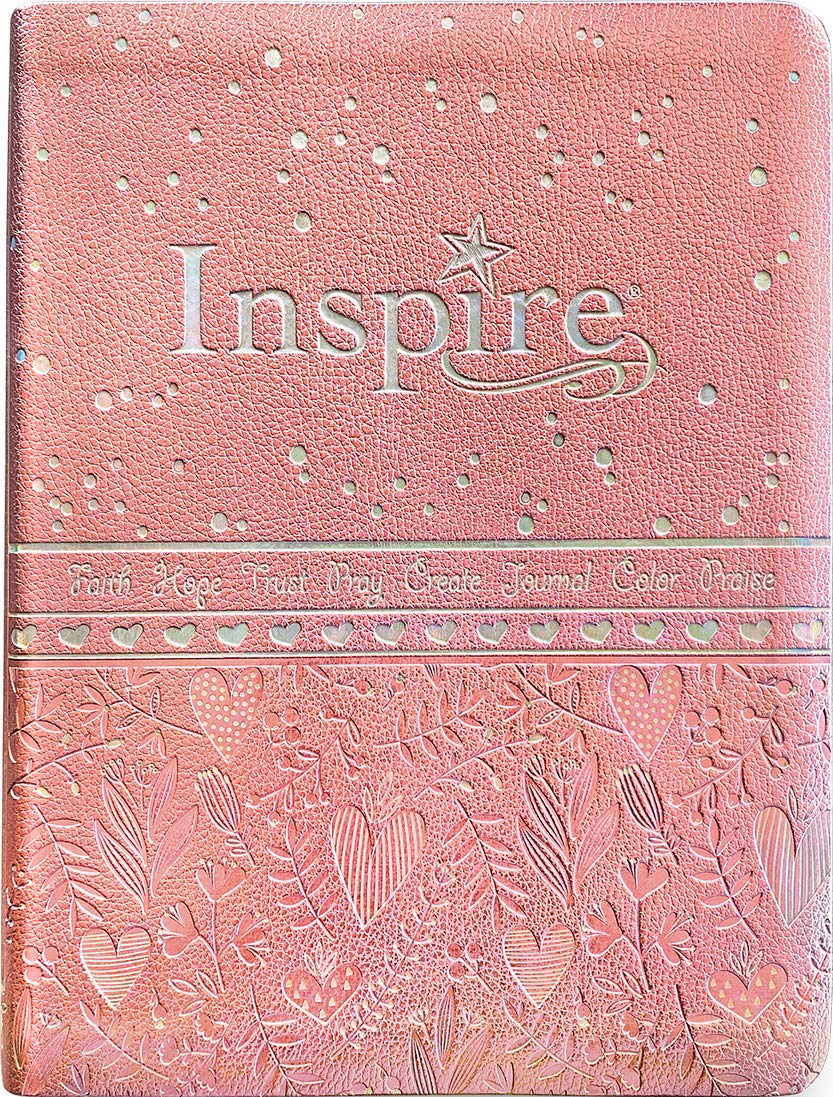 Inspire Bible for Girls NLT (LeatherLike, Pink): The Bible for Coloring & Creative Journaling Imitation Leather
