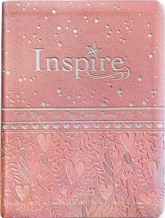Inspire Bible for Girls NLT (LeatherLike, Pink): The Bible for Coloring & Creative Journaling Imitation Leather