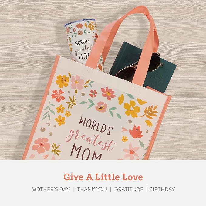 World's Greatest Mom Non-woven Coated Tote Bag