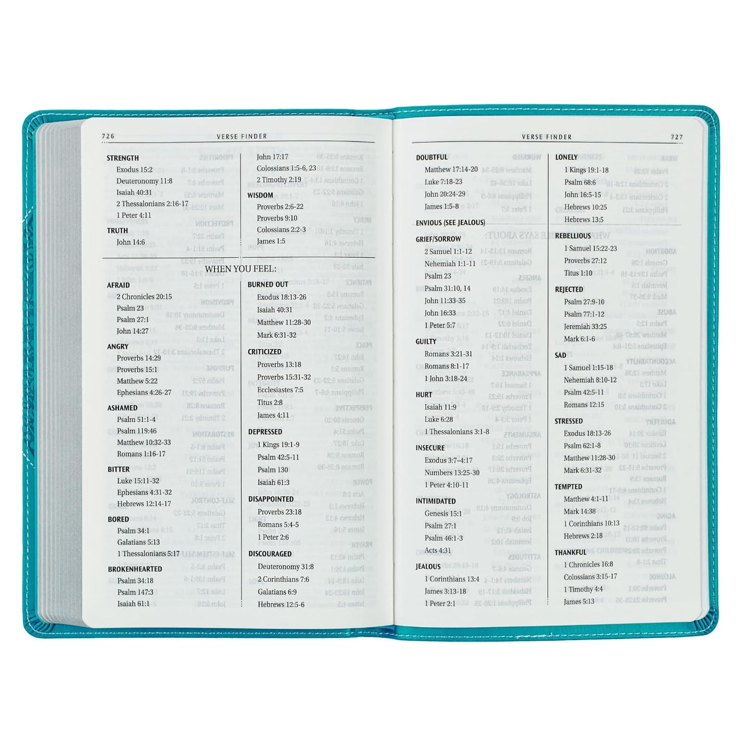 Teal Butterfly Faux Leather King James Version Gift Edition Bible