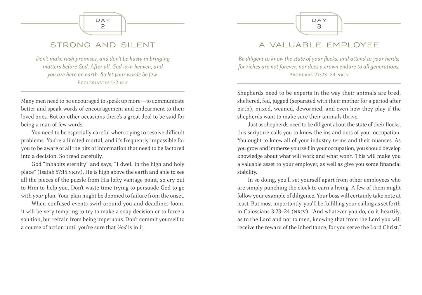 Daily Devotions for Men: 365 Inspiring Readings Leather Bound
