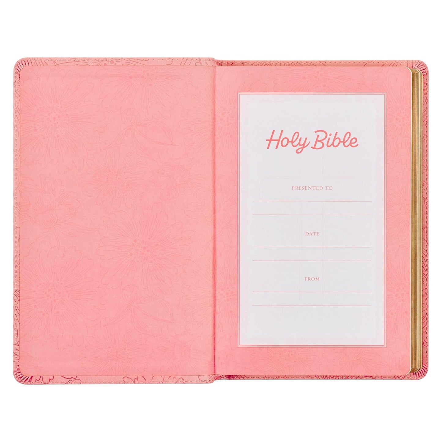 Blossom Pink Faux Leather Gift Edition King James Version Bible