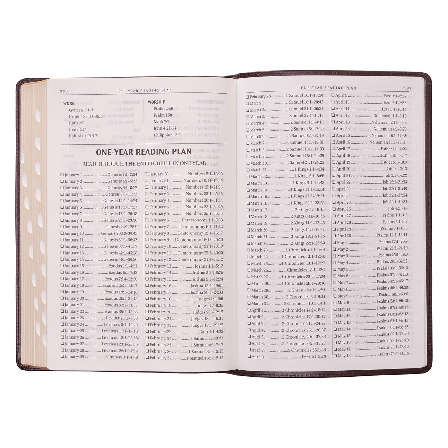 Dark Brown Faux Leather Large Print Thinline King James Version Bible with Thumb Index