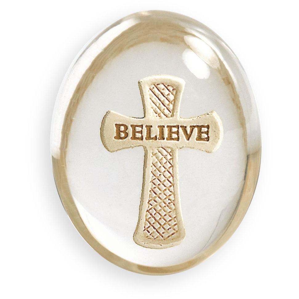 Believe Cross Stone