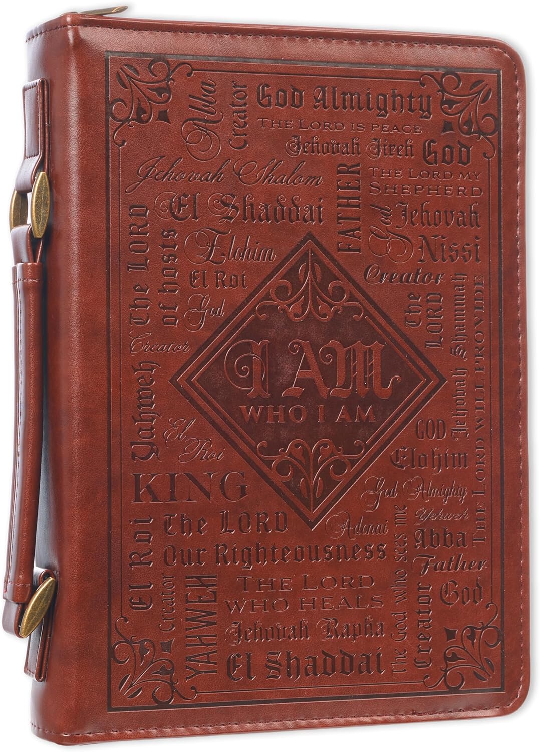 Names of God Brown Faux Leather Bible Cover