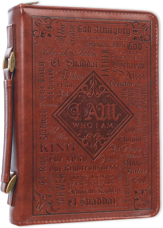 Names of God Brown Faux Leather Bible Cover
