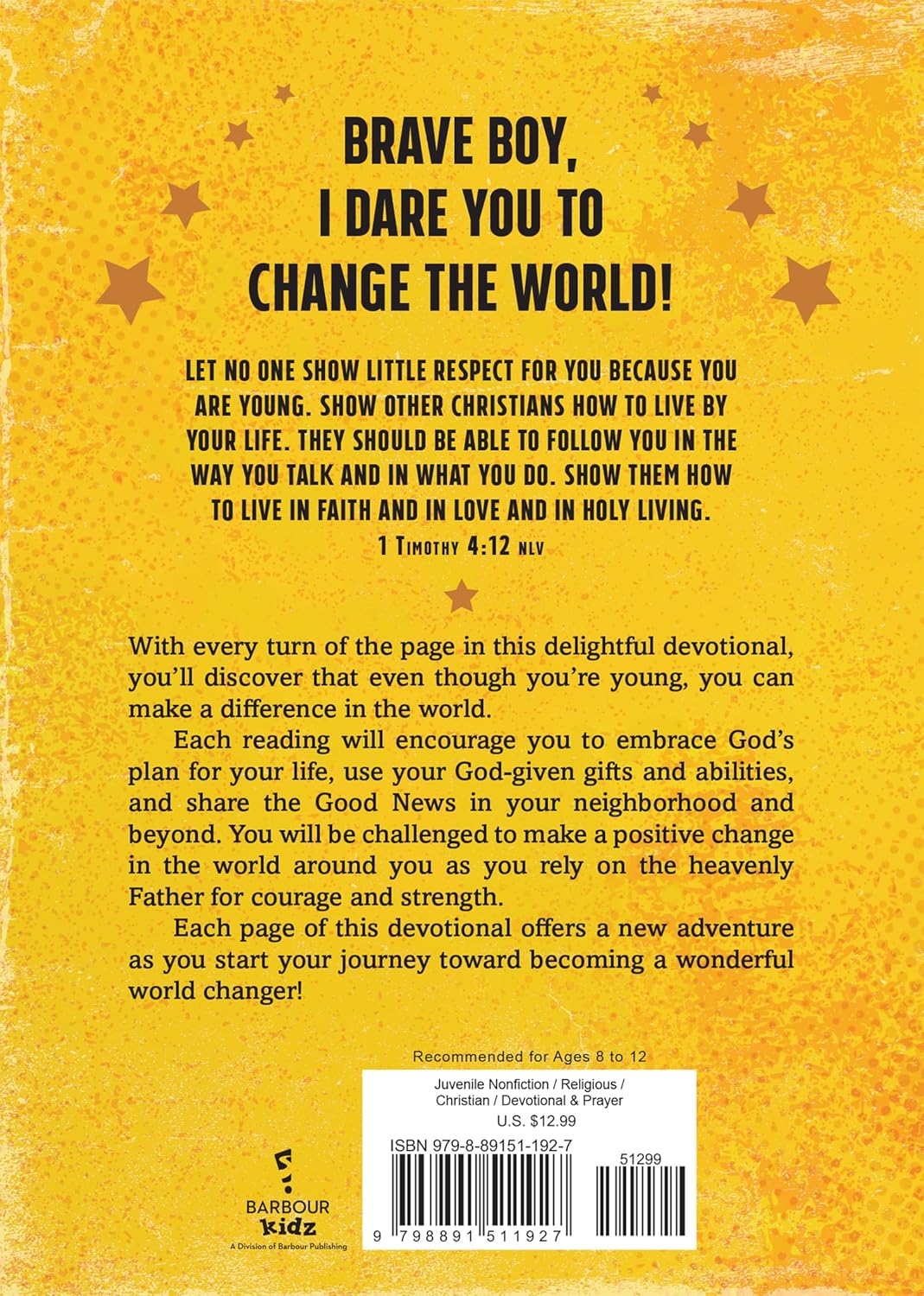 Daring Devotions for Pre-Teen Boys: Wisdom and Encouragement for Making a Difference