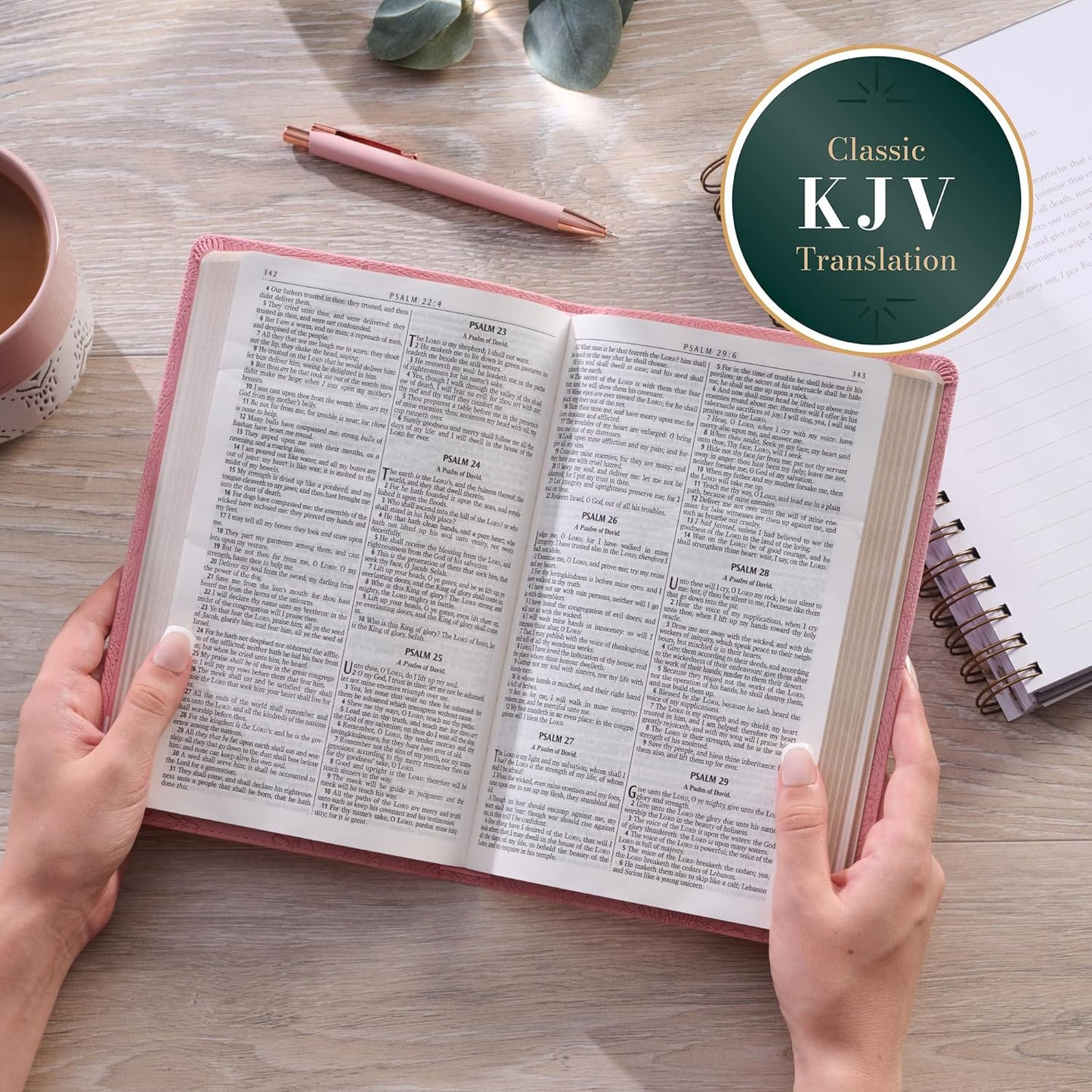 Blossom Pink Faux Leather Gift Edition King James Version Bible
