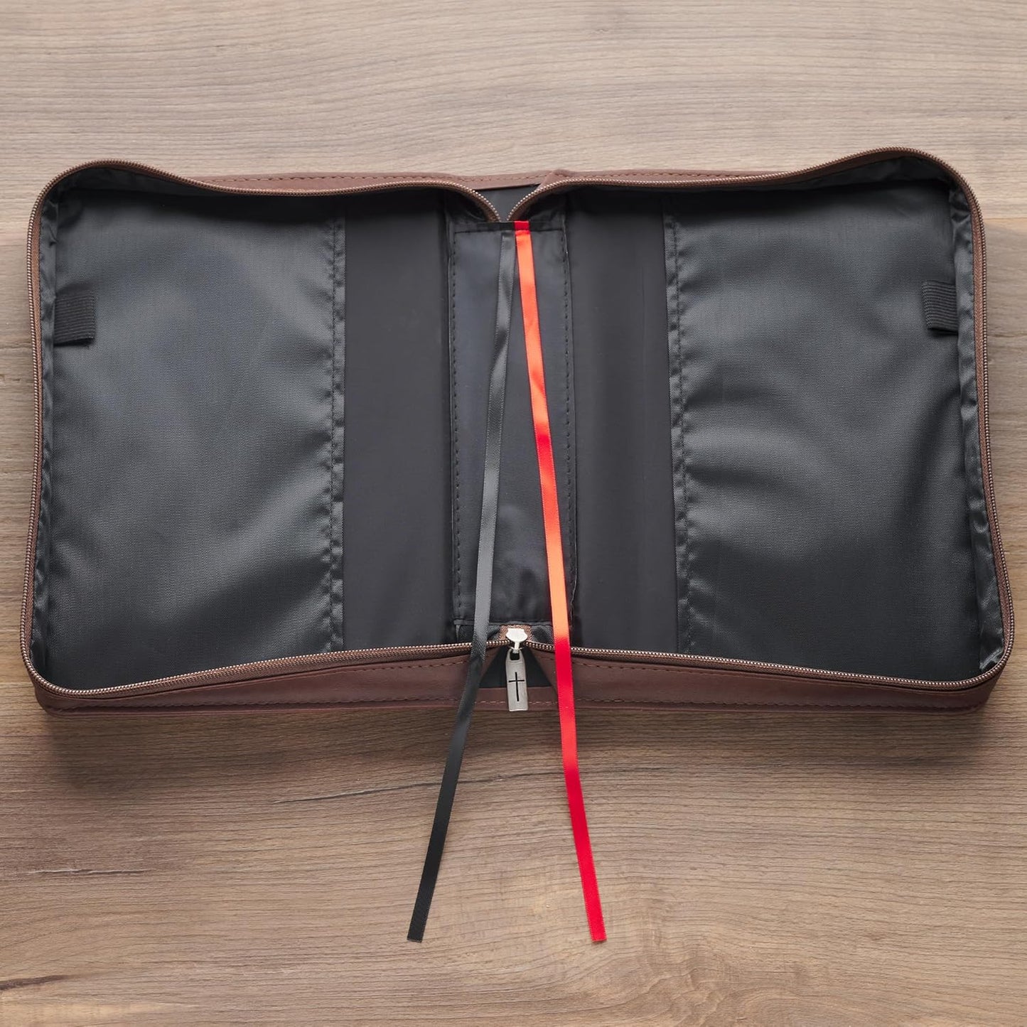 Names of Jesus Walnut Brown Faux Leather Classic Bible Cover - Isaiah 9:6