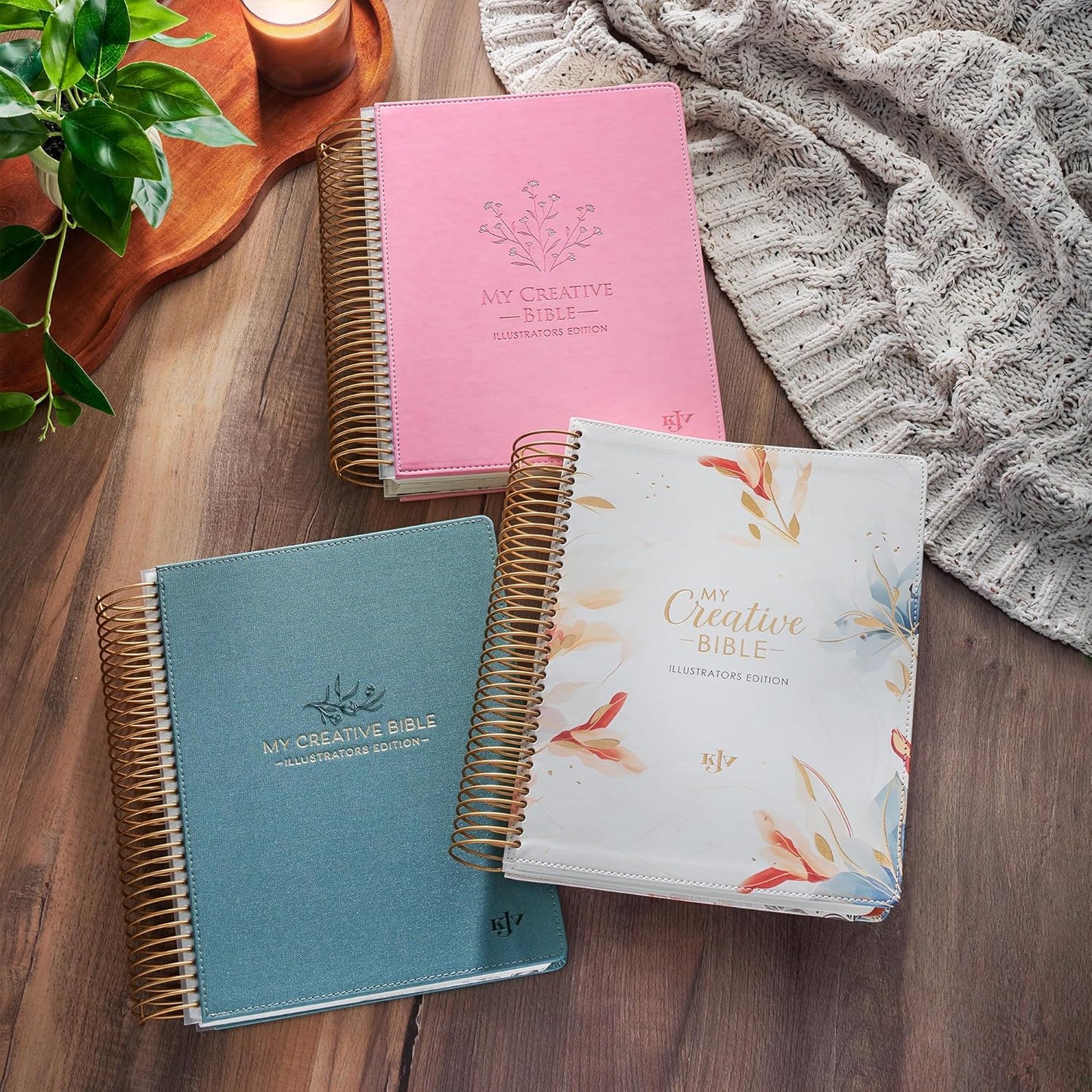 Pearlized White Floral Faux Leather My Creative Bible Illustrators Edition
