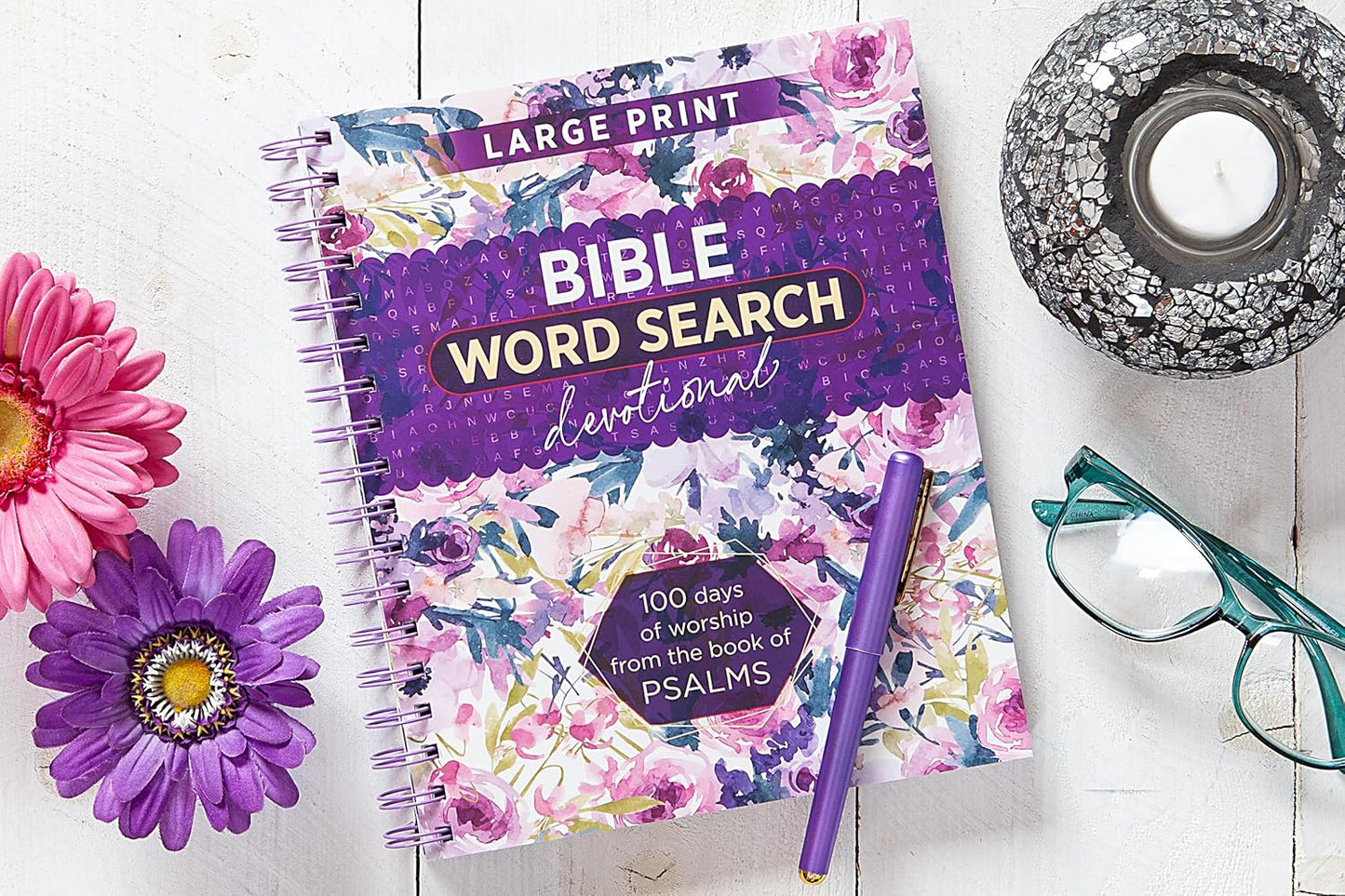 Bible Word Search Devotional: 100 Days of Worship from the Book of Psalms.