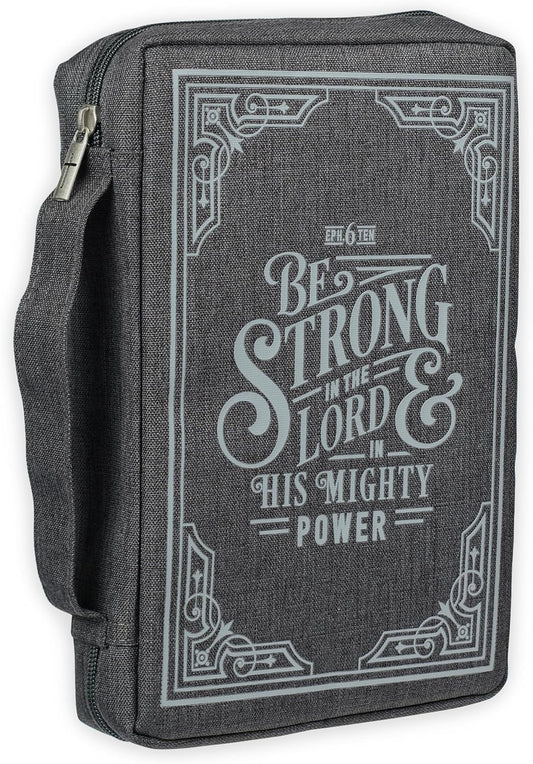 Bible Cover Value Gray Be Strong in the  Lord Eph. 6:10