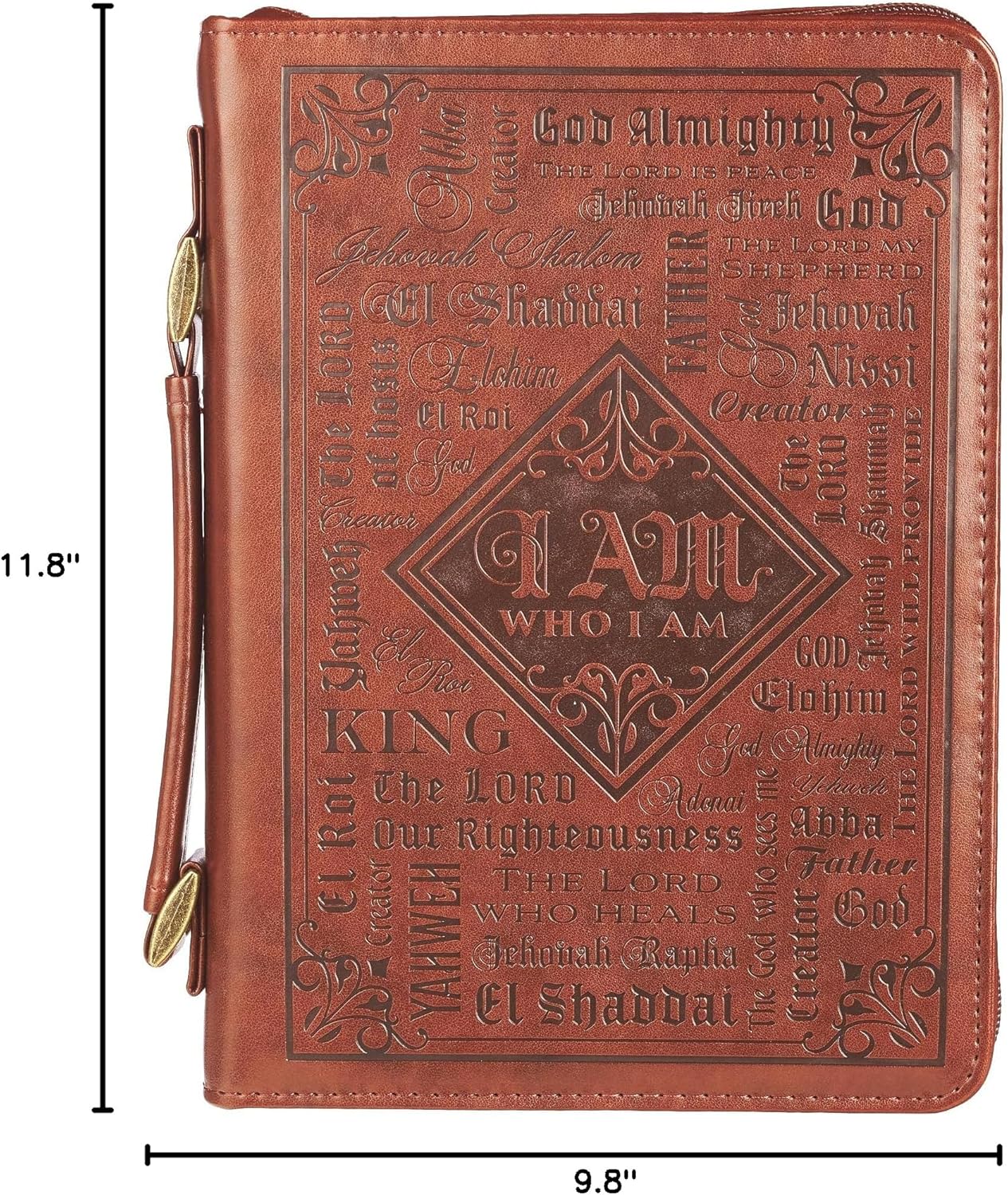 Names of God Brown Faux Leather Bible Cover