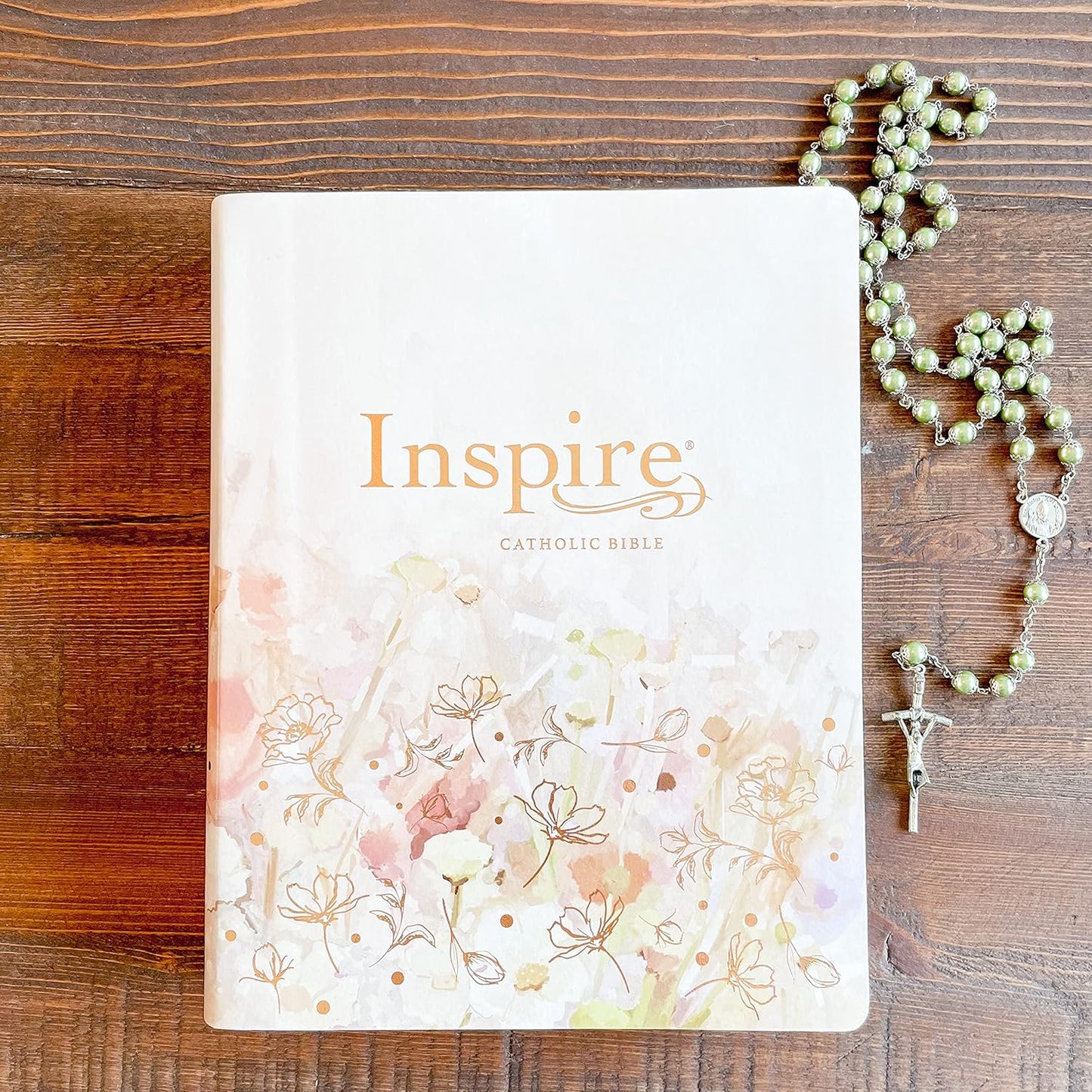 Inspire Catholic Bible NLT Large Print (LeatherLike, Multicolor) The Bible for Coloring & Creative Journaling Imitation Leather – Large Print
