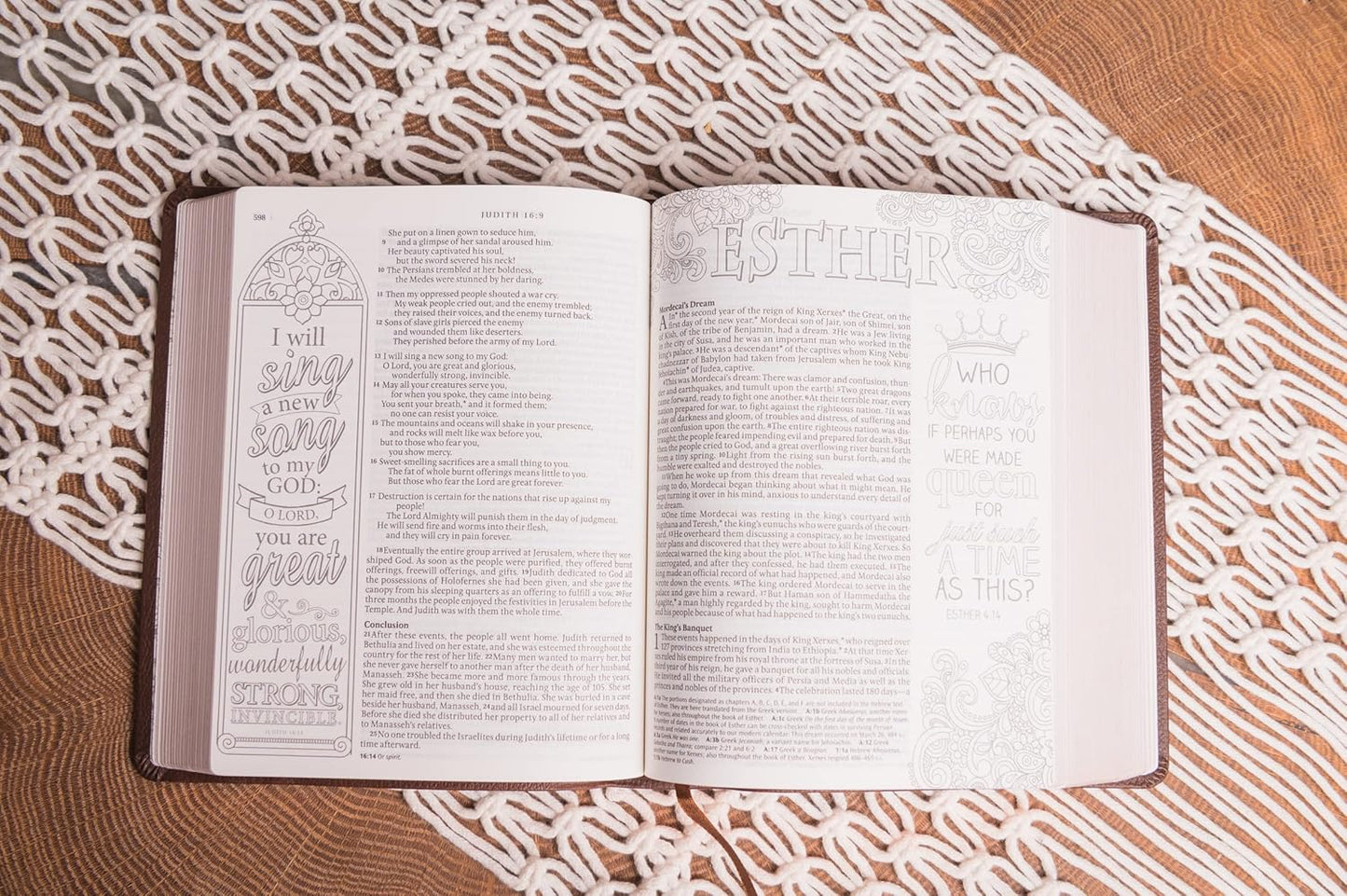 Inspire Catholic Bible NLT (LeatherLike, Dark Brown): The Bible for Coloring & Creative Journaling Imitation Leather