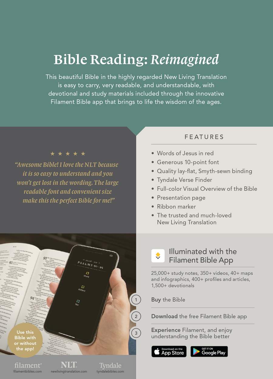 NLT Compact Giant Print Bible, Filament Enabled.