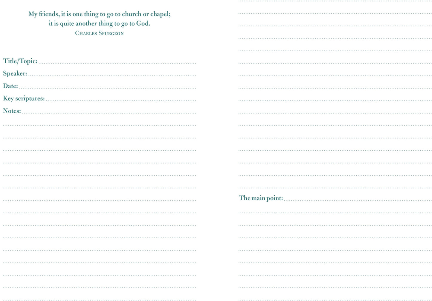 Sermon Notes Journal [Floral]