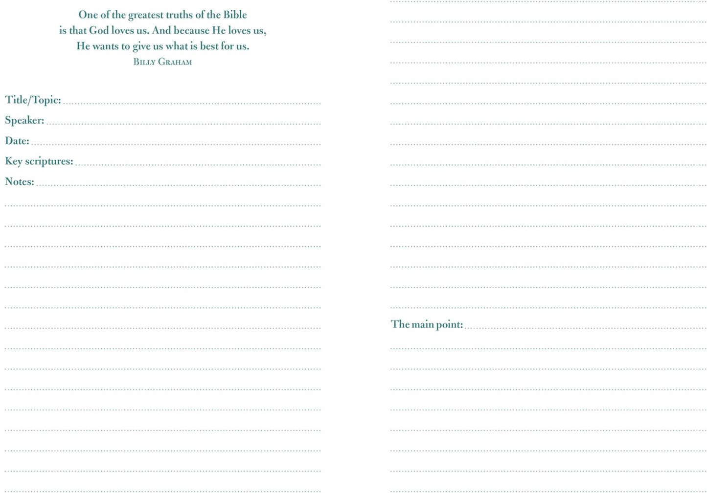 Sermon Notes Journal [Floral]