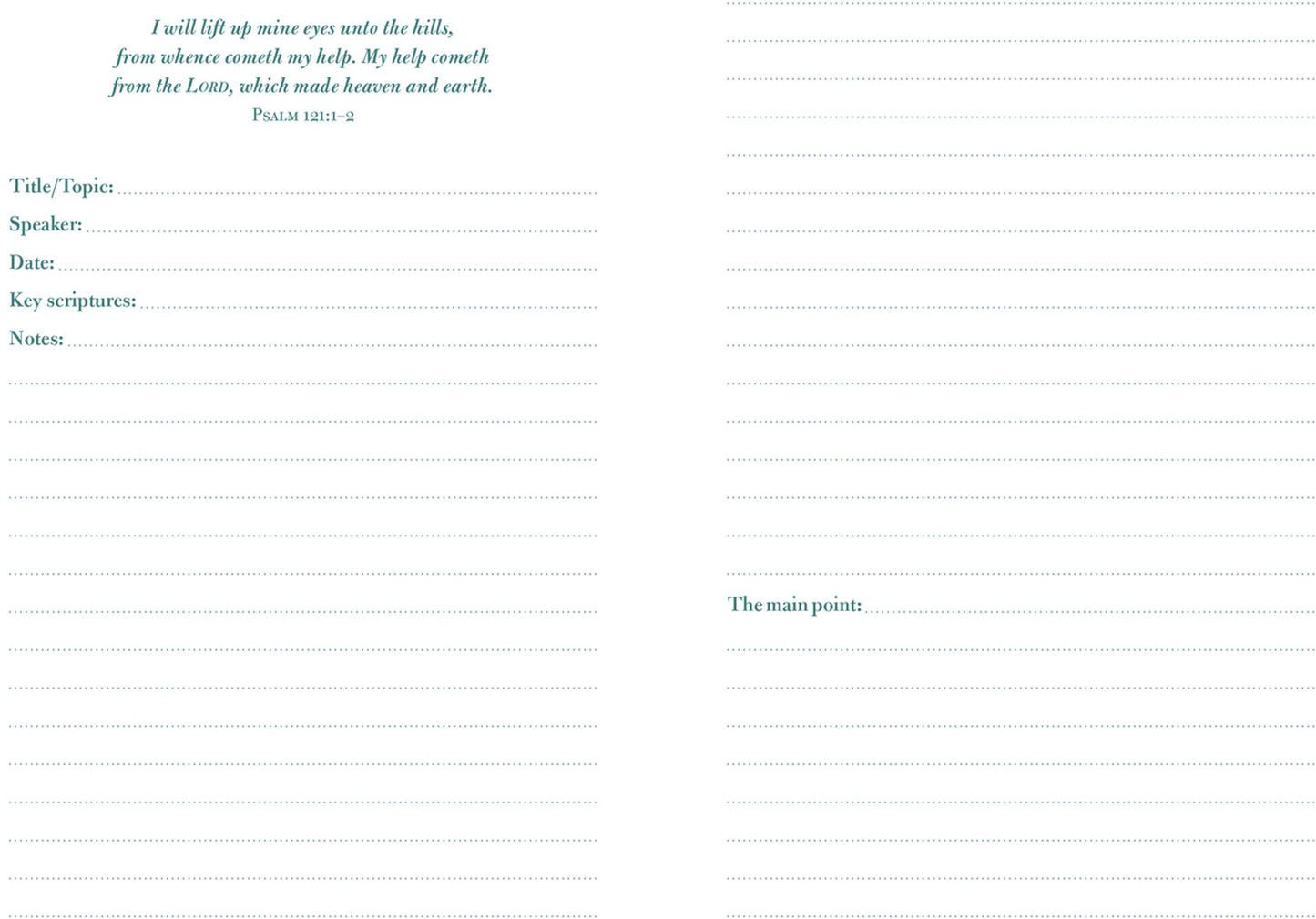 Sermon Notes Journal [Floral]
