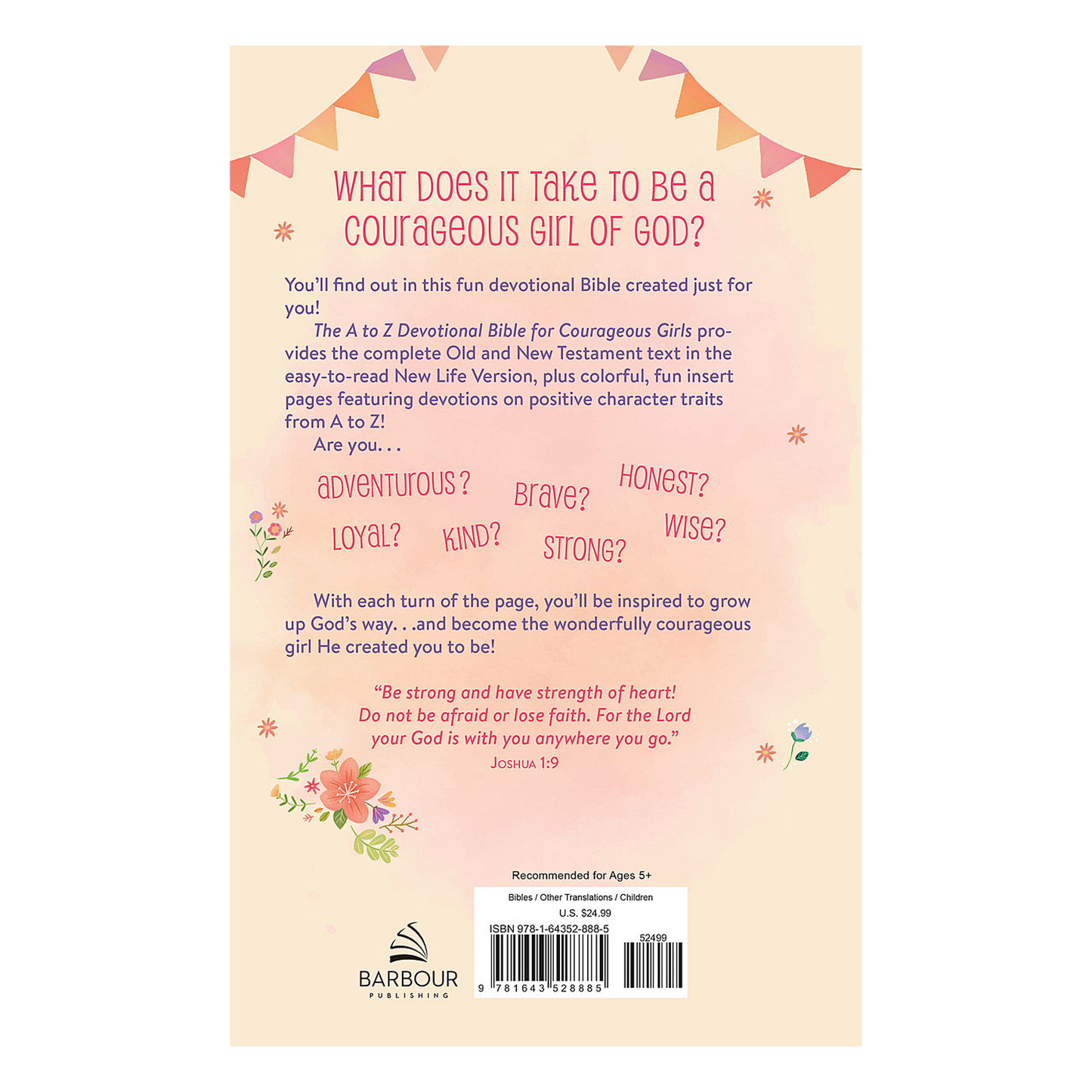 The A to Z Devotional Bible for Courageous Girls: New Life Version Hardcover