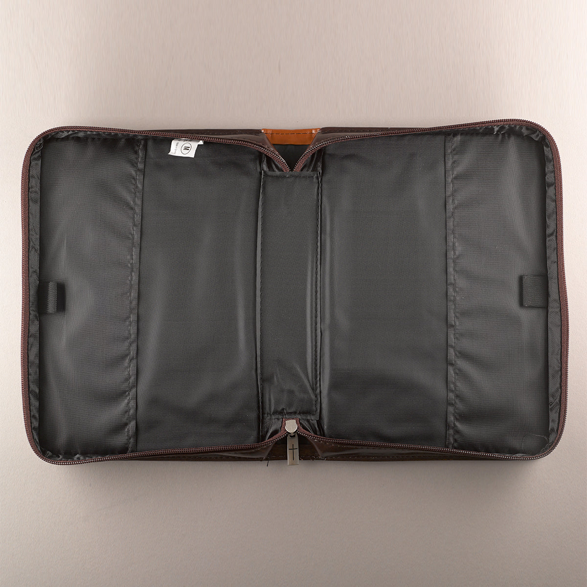 Stand Firm Two-tone Brown Faux Leather Classic Bible Cover - Philippians 4:1