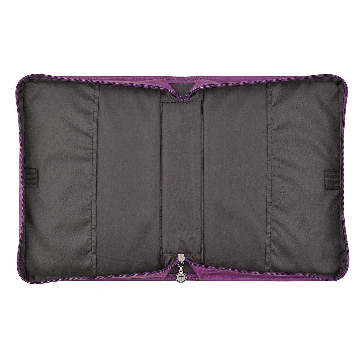 Blessed Purple Butterfly Blessings Faux Leather Fashion Bible Cover - Jeremiah 17:7 (Extra Large)