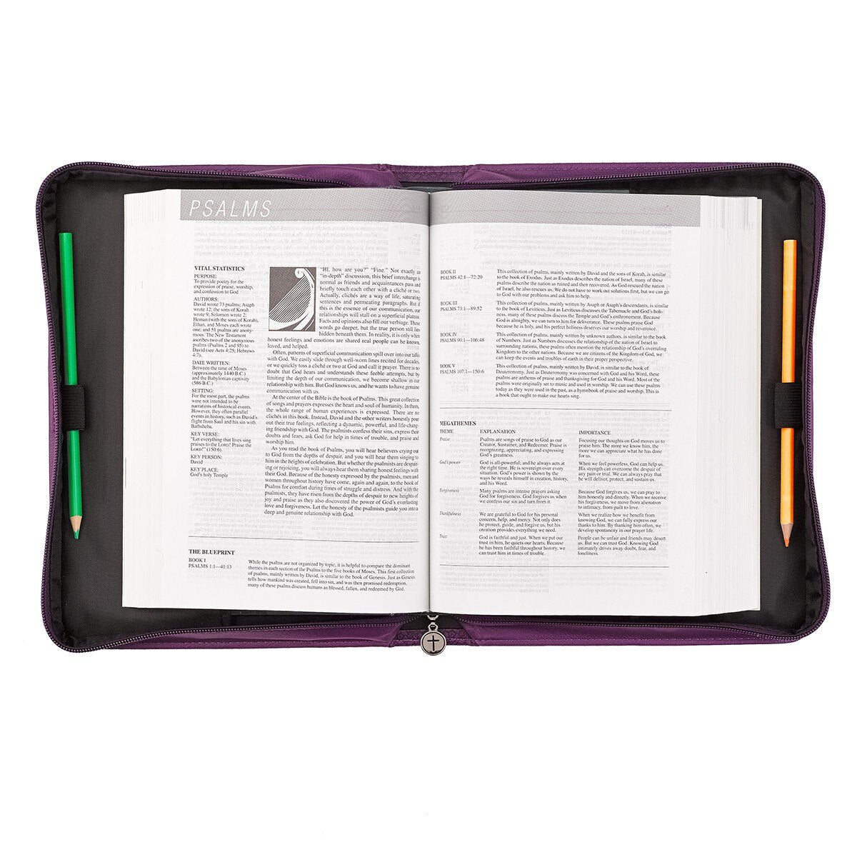 Blessed Purple Butterfly Blessings Faux Leather Fashion Bible Cover - Jeremiah 17:7 (Extra Large)