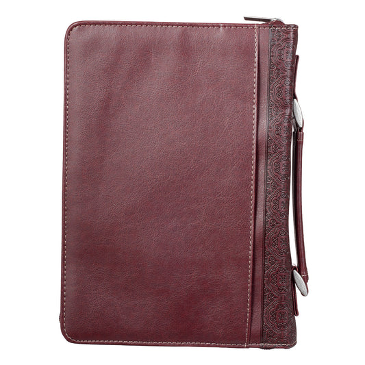 The Lord's Prayer Two-tone Brown Faux Leather Classic Bible Cover (Large)
