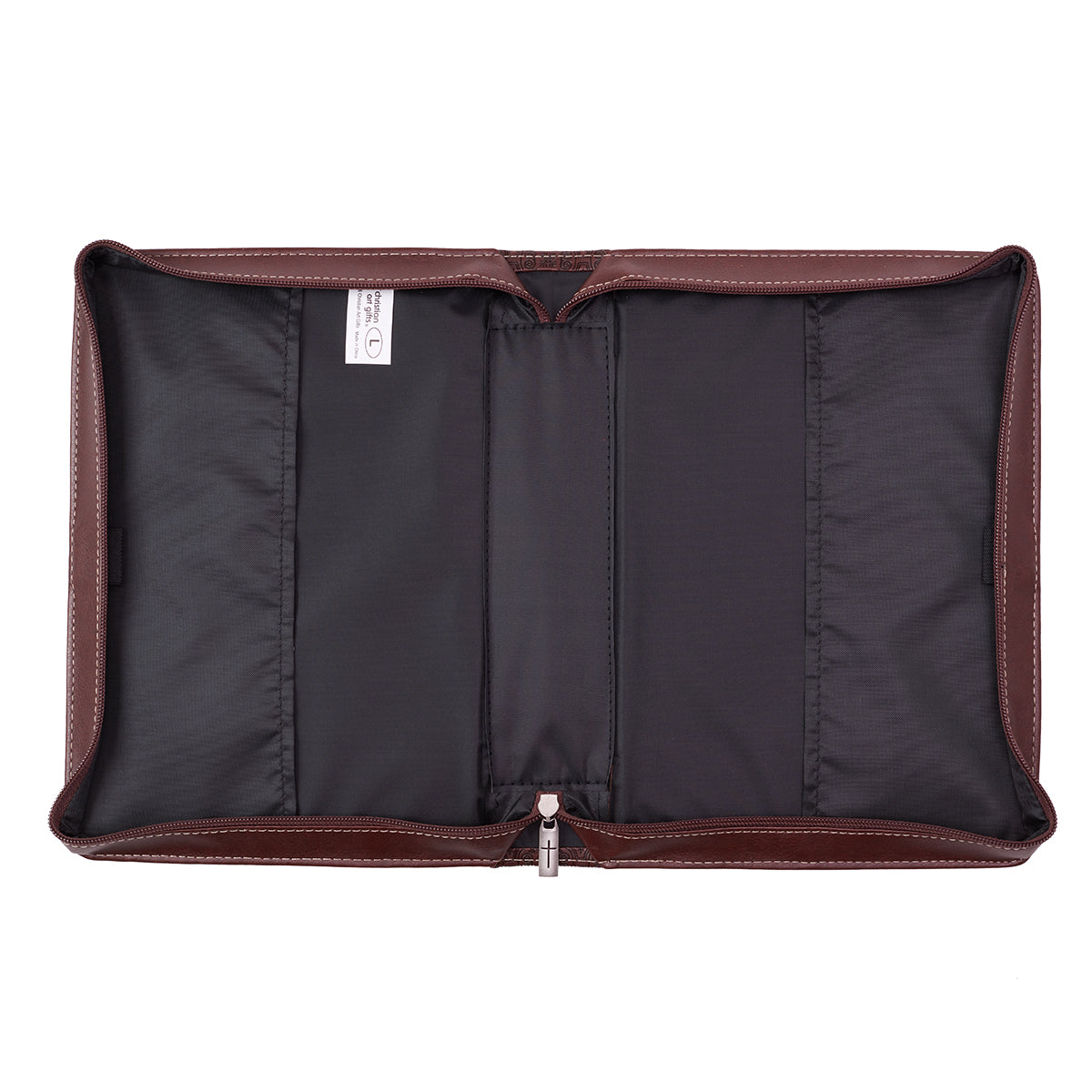 The Lord's Prayer Two-tone Brown Faux Leather Classic Bible Cover (Large)