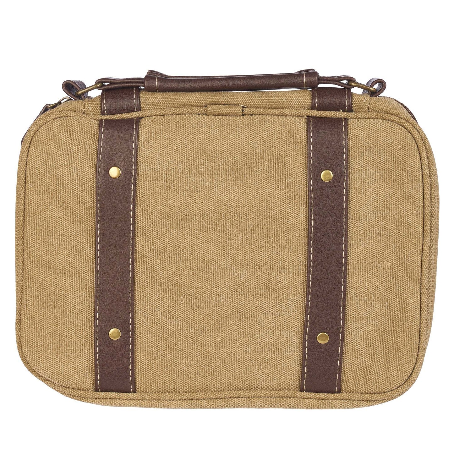 Amazing Grace Tan Canvas Classic Bible Cover