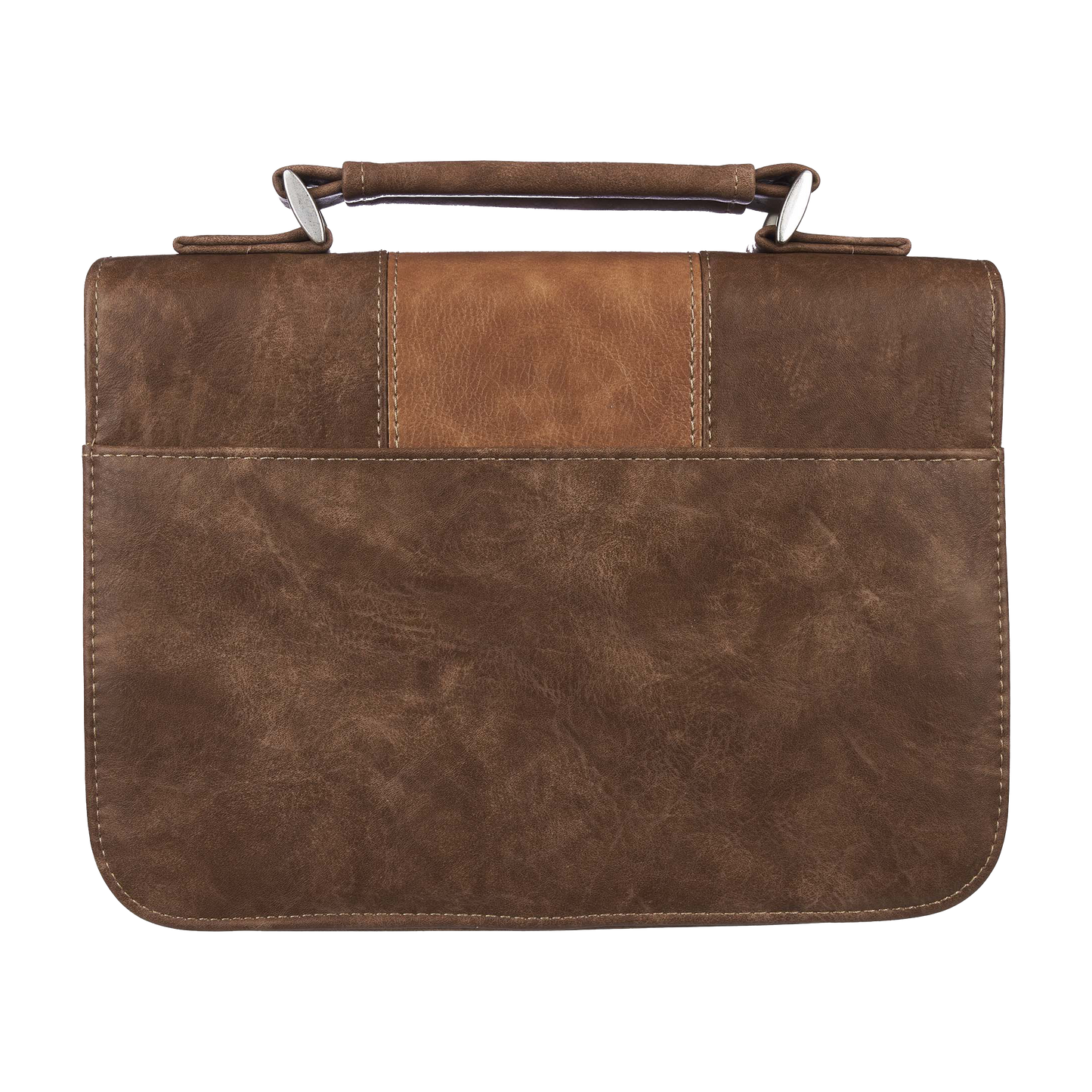 Trust In The Lord Two-Tone Brown Classic Faux Leather Bible Cover - Proverbs 3:5 (Large)