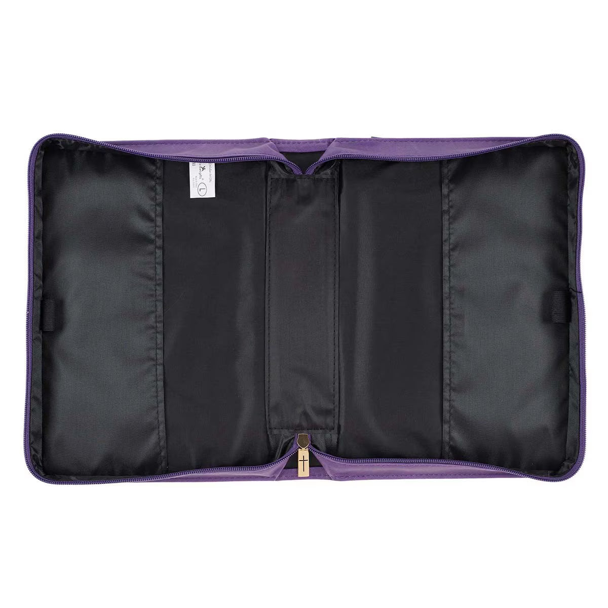 Purple Sunflower Strength & Dignity Faux Leather Fashion Bible Cover - Proverbs 31:25 (Extra Large)