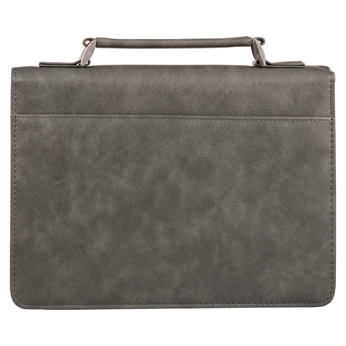 Trust in the LORD Gray and Black Faux Leather Bible Cover - Proverbs 3:5 (Large)