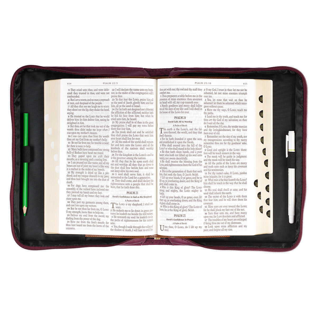 Walk by Faith Ruby Red Faux Leather Fashion Bible Cover (Large) - 2 Corinthians 5:7