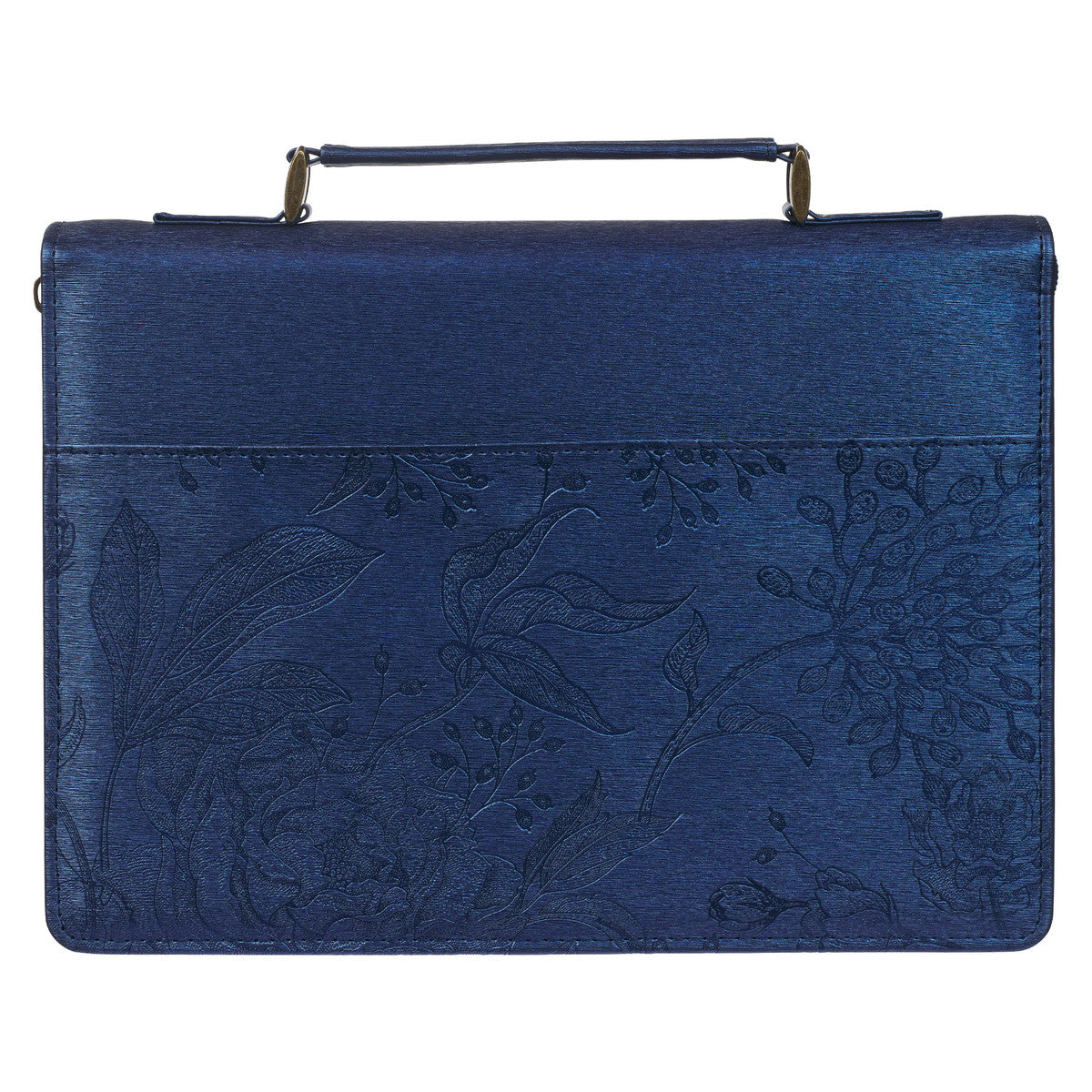 Blessed Peacock Blue Faux Leather Fashion Bible Cover (Large) - Jeremiah 17:7