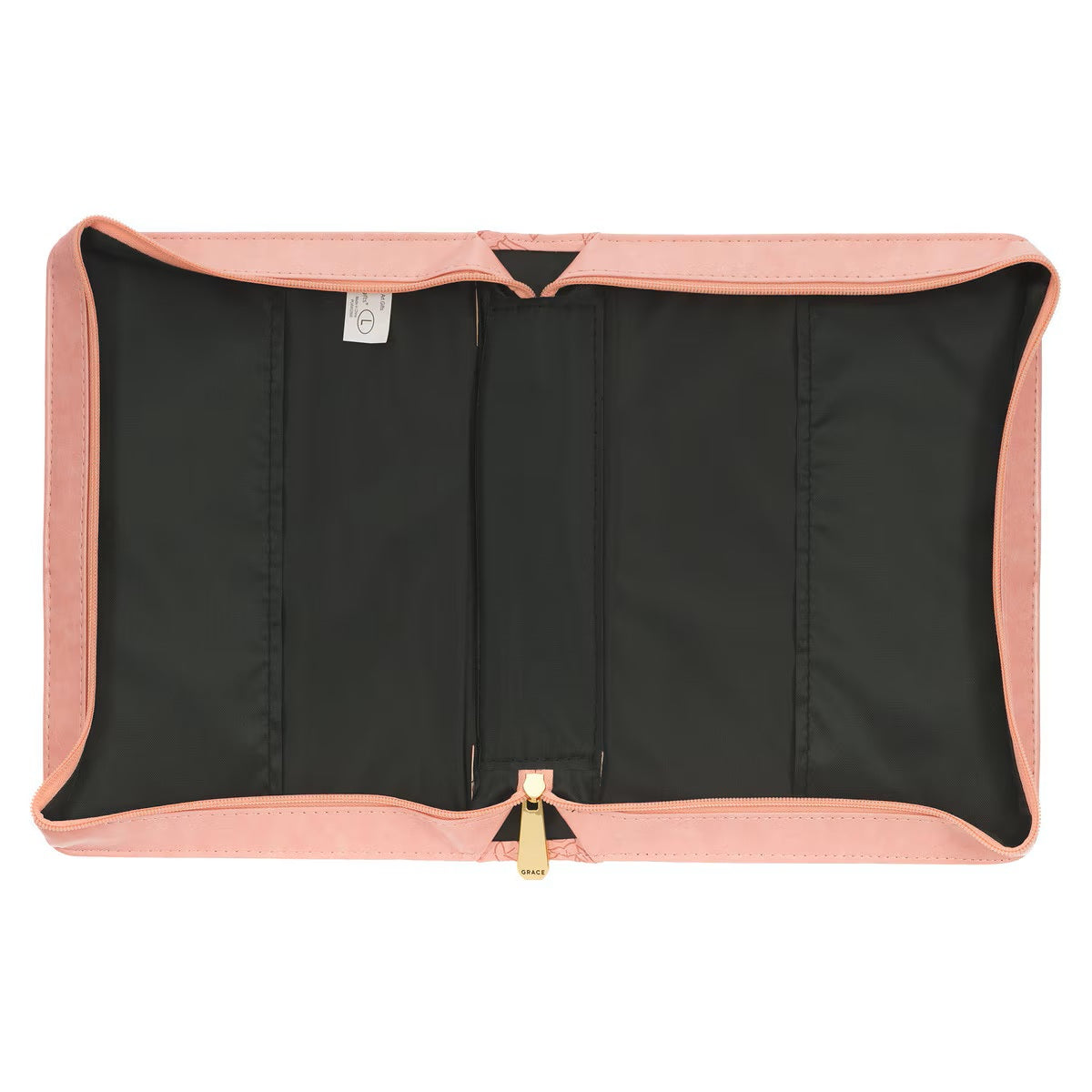 Strength and Dignity Rose Pink Faux Leather Bible Cover - Proverbs 31:25