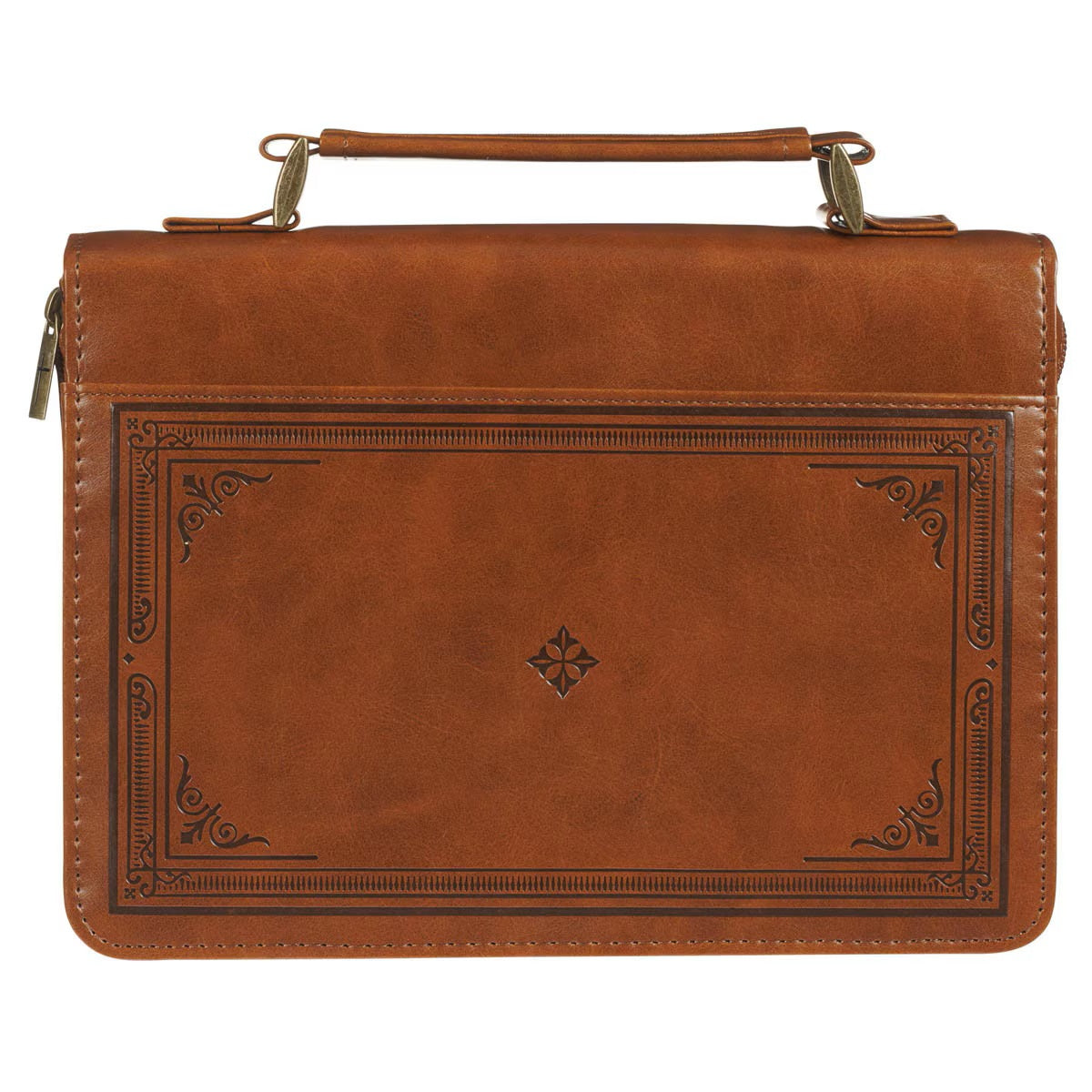 Trust in the Lord Honey-brown Faux Leather Classic Bible Cover - Proverbs