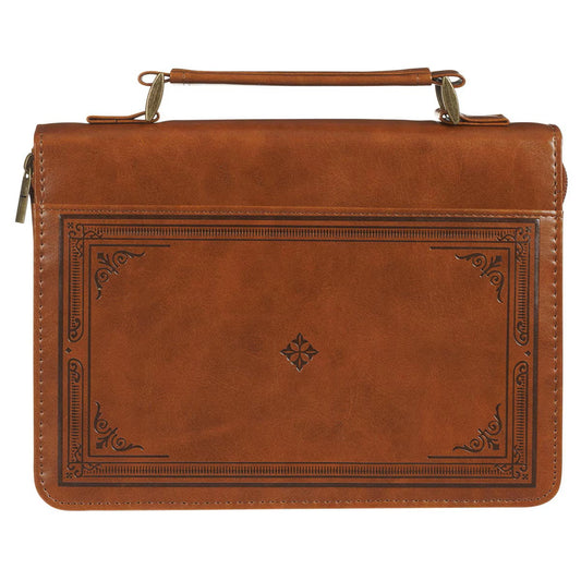 Trust in the Lord Honey-brown Faux Leather Classic Bible Cover - Proverbs
