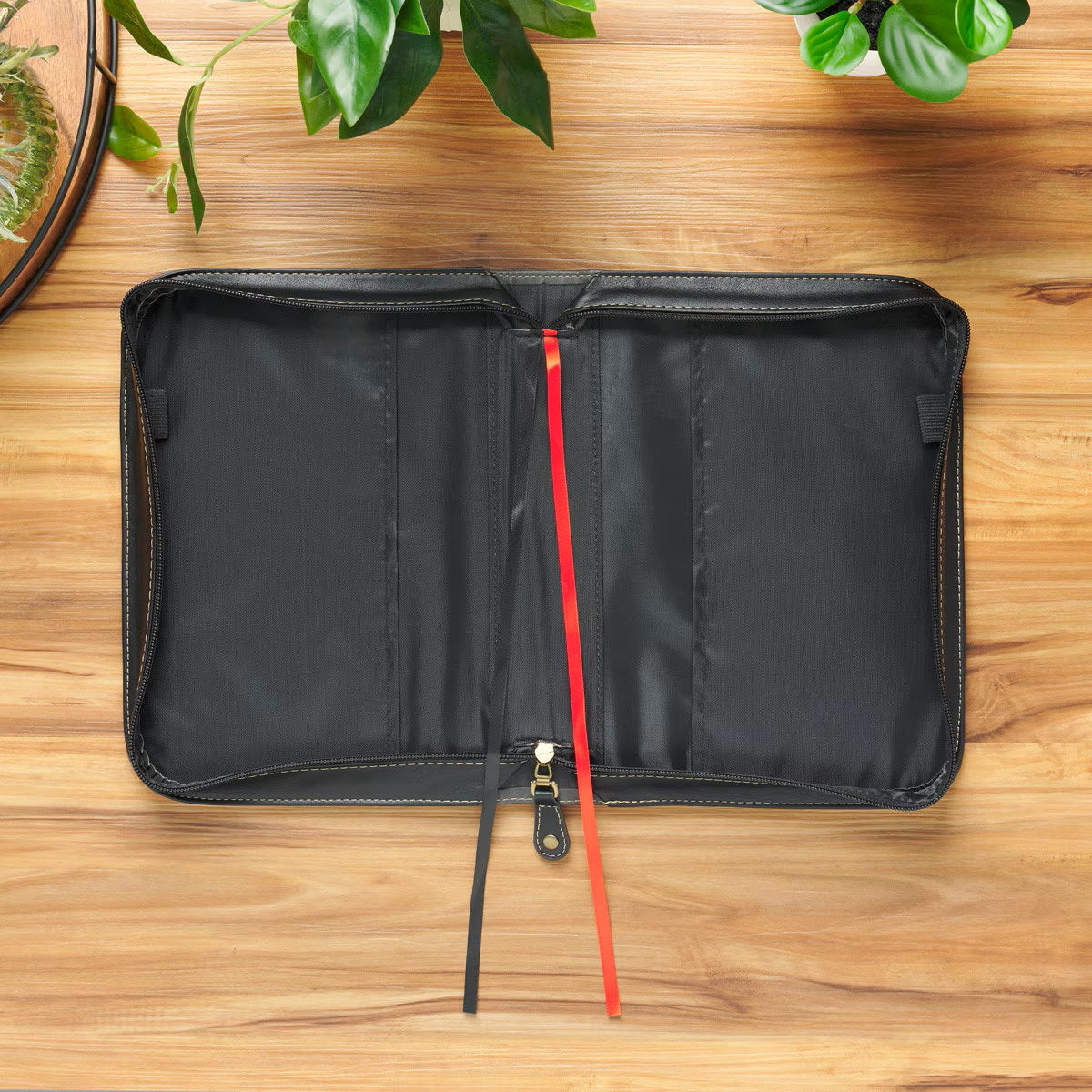 The Plans Black and Charcoal Faux Leather Classic Bible Cover - Jeremiah 29:11 (Extra Large)
