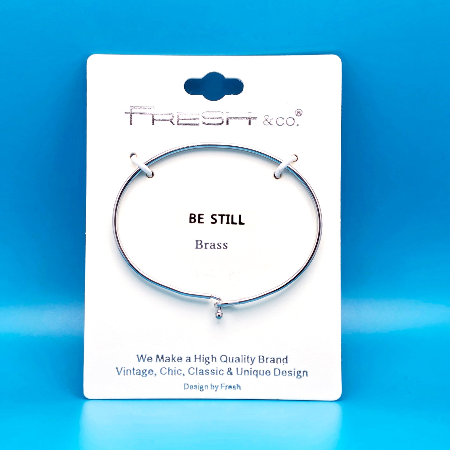 BE STILL Inspirational Message Bracelet Positive Message Engraved Thin Bangle - Jewelry