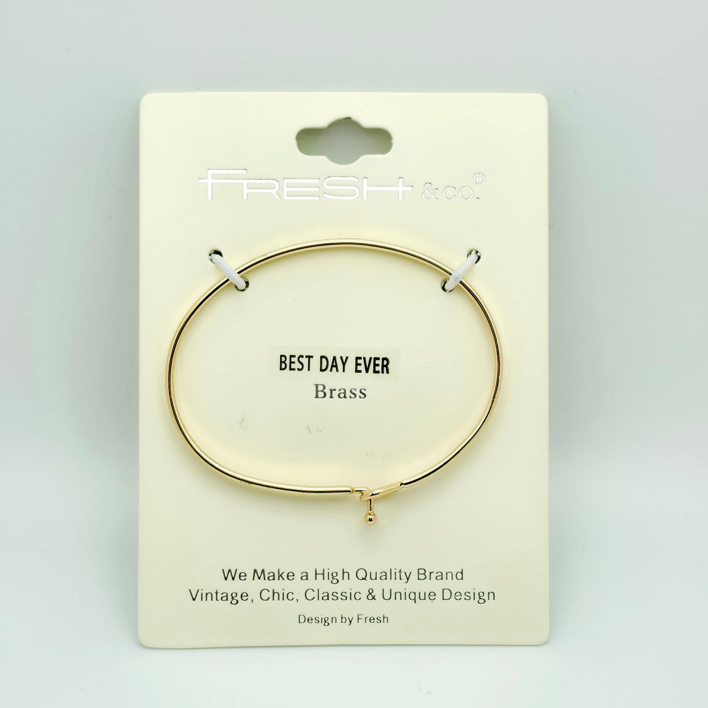 BEST DAY EVER Inspirational Message Bracelet Positive Message Engraved Thin Bangle - Jewelry