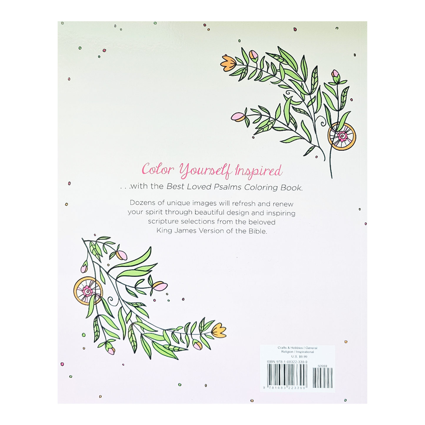 Best Loved Psalms Coloring Book (Color Yourself Inspired) Paperback Compiled by Barbour Staff