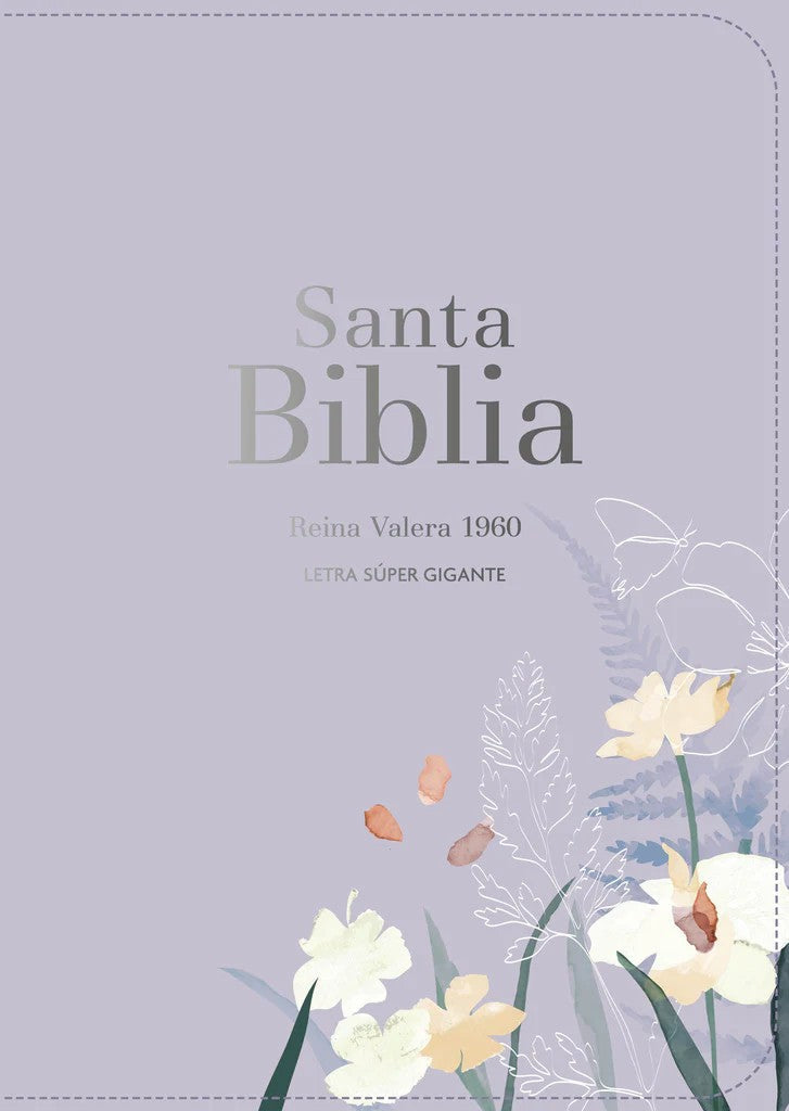 BIBLIA RVR 1960 LETRA SUPER GIGANTE SIMIL PIEL LAVANDA (Spanish)