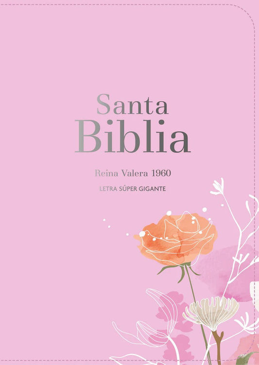 BIBLIA RVR 1960 LETRA SUPER GIGANTE SIMIL PIEL ROSA (Spanish)